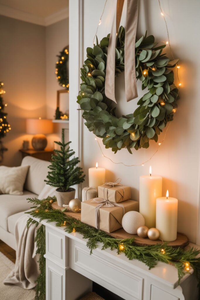 How to design your own simple Christmas wreath indoors