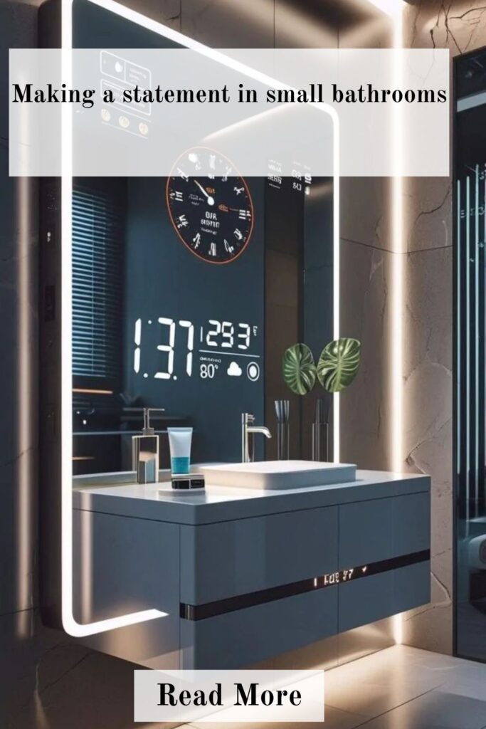 Making a statement in small bathrooms with bold design features and stylish decor