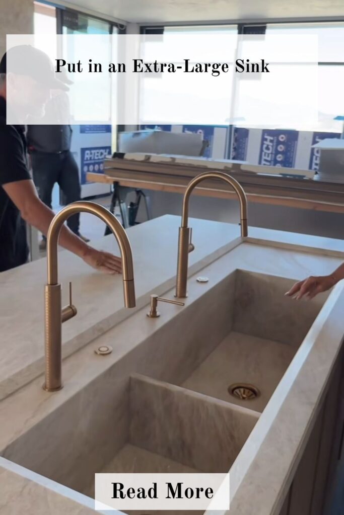 Small bathroom featuring an extra-large sink for enhanced functionality and modern style