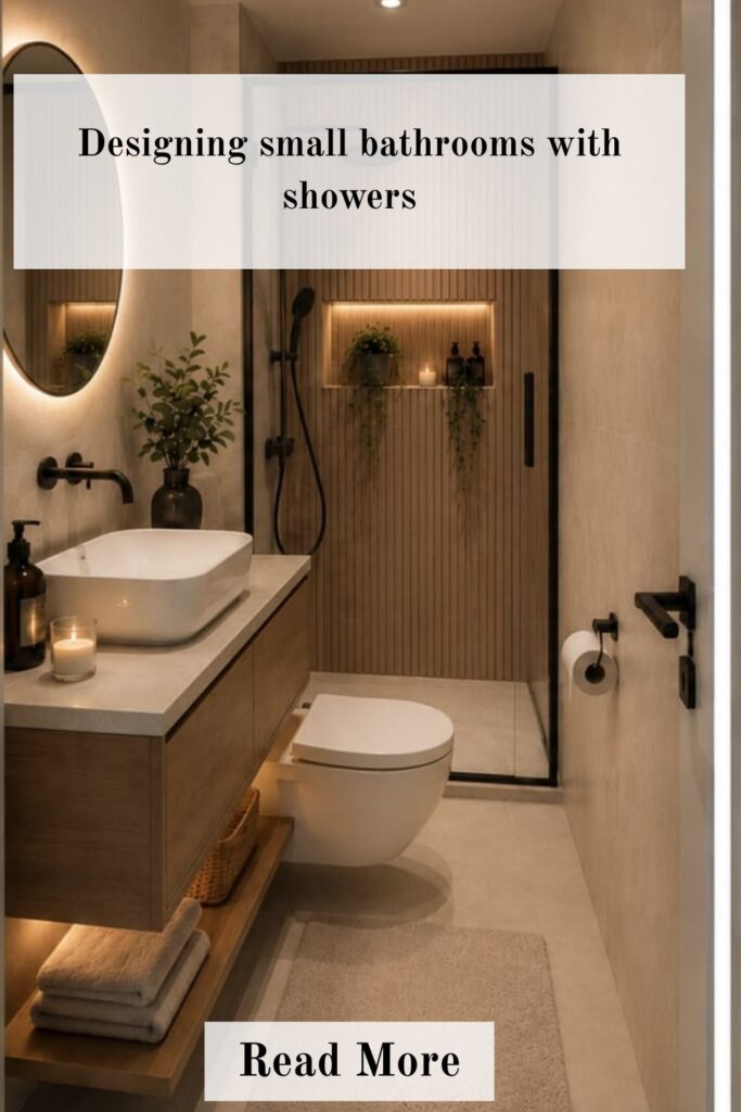Designing small bathrooms with showers for a stylish and space-efficient layout